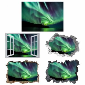 Sky Wall Sticker - Peel and Stick Wall Decal, Aurora Borealis Wall Art, Vinyl Wall Decal, Wall Decor for Bedroom, Easy To apply, Wall Decor, Living Room Wall Sticker