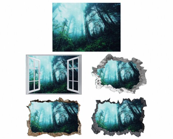 Forest Wall Decal - Self Adhesive Wall Sticker, Vinyl Wall Decal ,Nature Wall Sticker, Wall Decor for Bedroom, Easy To apply, Wall Decor, Living Room Wall Sticker