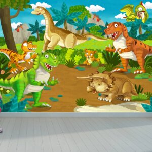 Experience the wonders of the prehistoric era with this captivating dinosaur wallpaper.