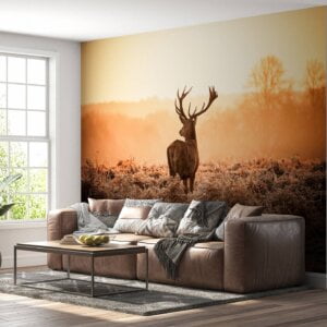Close-up of deer wallpaper design