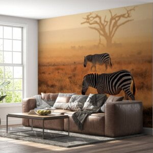 Peel and stick zebra print wallpaper roll