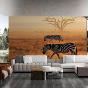 Waterproof zebra-themed wallpaper
