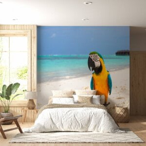 Waterproof parrot-themed wall decor
