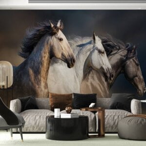 Waterproof horse-themed wall paper