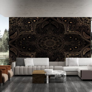 Self-adhesive wallpaper with spiritual mandala symbol