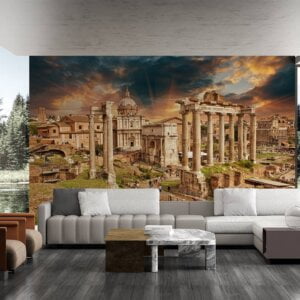 Self-adhesive mural showcasing the architectural beauty of ancient Rome