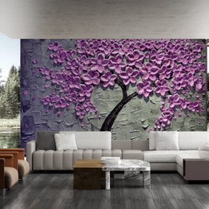 Waterproof wallpaper with a captivating 3D painted tree