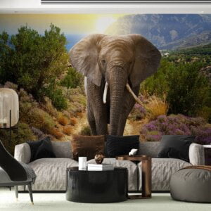 Waterproof elephant-themed wall decor