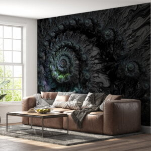 Living room adorned with the allure of a deep dark twister